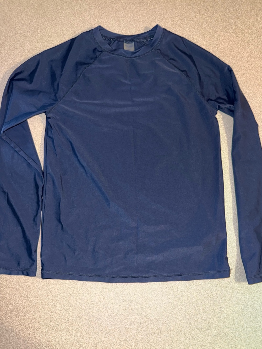 Old Navy Boys size L 10-12 Navy Blue Long Sleeve Rash Guard